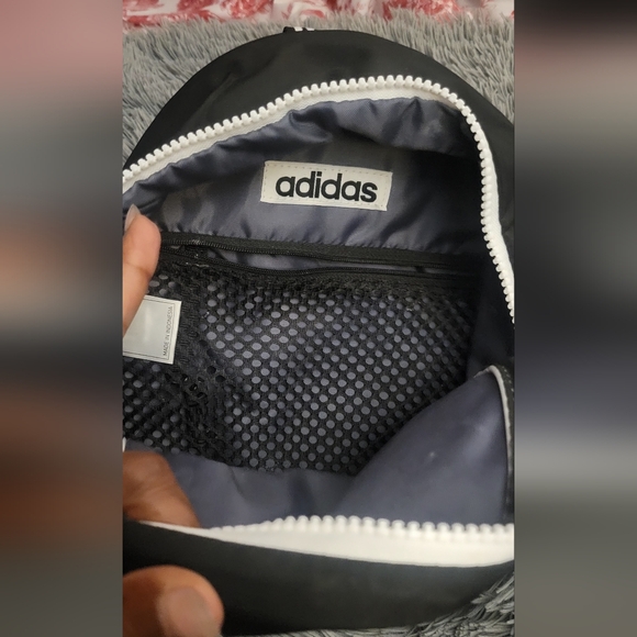 Unisex Adidas Core Mini Black & White Backpack bag - Picture 6 of 9